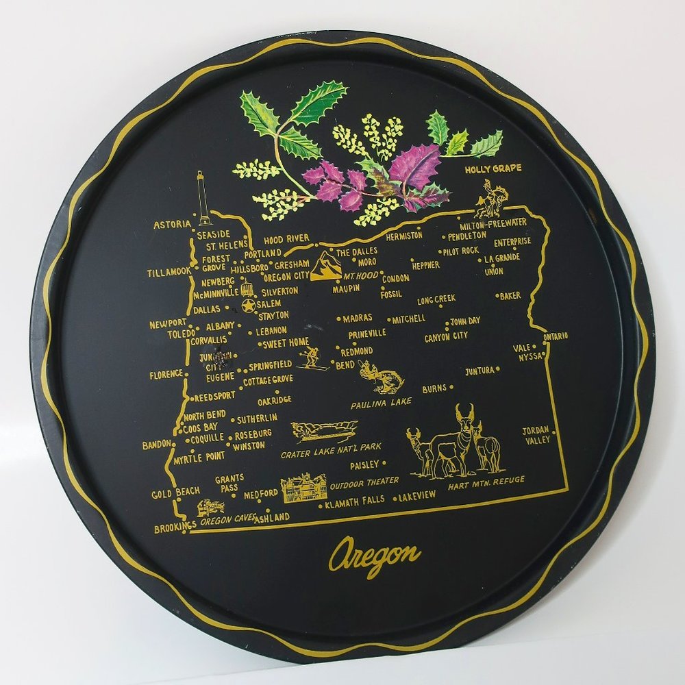 Beautiful Oregon State Souvenir Tray